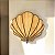Cabideiro Concha Shell Marrom em Madeira - Imagem 1