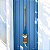 Remo Decorativo Branco Azul e Amarelo 130 cm em Madeira - Imagem 1