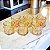 Jogo com 6 Copos de Vidro Ondulado Dourado 250ml - Imagem 1