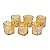 Jogo com 6 Copos de Vidro Ondulado Dourado 250ml - Imagem 4