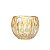 Vaso Pequeno Crist Dourado em Vidro - Imagem 1
