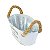 Vaso Branco Oval Flowers e Garden M em Metal - Imagem 3