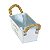 Vaso Branco Quadrado Flowers e Gardens M em Metal - Imagem 3