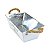 Vaso Branco Quadrado Flowers e Gardens G em Metal - Imagem 3