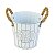 Vaso Branco Flowers e Garden Lines em Metal - Imagem 2
