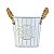 Vaso Branco Flowers e Garden Lines em Metal - Imagem 1