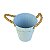 Vaso Flower Azul P em Metal - Imagem 3