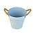Vaso Flower Azul M em Metal - Imagem 3