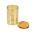 Pote Dourado Redondo em Vidro - Imagem 3