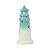 Porta Velas Médio Branco e Azul em Cerâmica - Imagem 1