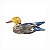 Enfeite Pato Rustico M Azul e Amarelo em Madeira - Imagem 1