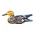 Enfeite Pato Rustico G Azul e Amarelo em Madeira - Imagem 1