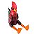 Galo Articulado G Vermelho em Madeira - Imagem 4