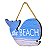 Placa Decorativa Baleia The Beach em Madeira - Imagem 3