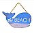 Placa Decorativa Baleia The Beach em Madeira - Imagem 2