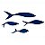 Jogo de Parede com Quatro Peixes Azul Escuro - Imagem 2