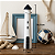 Farol Longo Branco Em Madeira - Imagem 1