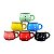 Jg c/6 Canecas Coloridas Com Bolinhas M - Imagem 1