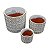 Kit De Vaso Cerâmica 3Pcs Cinza Formas - Imagem 2