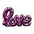 Ceramica Decorativa Love Rosa Brilhante - Imagem 1