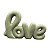Ceramica Decorativa Love Cinza - Imagem 1