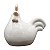 Decoração De Galinha Em Ceramica Branca G - Imagem 2