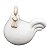Decoração De Galinha Em Ceramica Branca G - Imagem 1