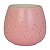 Vaso Em Ceramica Rosa Com Textura De Bolinhas - Imagem 1