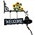 Placa Wecolme Com Sino E Girasois - Imagem 3