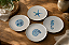 Jogo Pratos Estampa Azul 4pçs - Imagem 1
