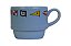 Caneca Náutica Signal Blue em Cerâmica 4pçs - Imagem 4