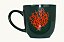 Caneca Coral Verde Escuro em Cerâmica - Imagem 2