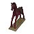 Escultura Decorativa Cavalo Vermelho com Sela – Estilo Country - Imagem 2
