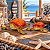 Jogo Decorativo com 2 Tartarugas Marinhas Laranja e Vermelha - Imagem 1