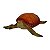 Jogo Decorativo com 2 Tartarugas Marinhas Laranja e Vermelha - Imagem 2