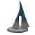 ESCULTURA VELEIRO G CERAMICA AZUL E BRANCO - Imagem 1