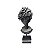 Escultura Decorativa Mulher com Flor Prateada - Imagem 1