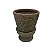 Vaso Decorativo Rústico com Relevo Floral - Imagem 2