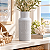 Vaso Decorativo Cinza com Relevo Geométrico - Imagem 1