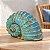 Enfeite Concha Espiral Azul em Resina Grande - Imagem 1