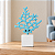 Enfeite Coral Azul com Base Branca - Imagem 1