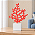 Enfeite Coral Vermelho com Base Branca - Imagem 1