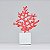 Enfeite Coral Vermelho com Base Branca - Imagem 2