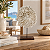 Pedestal Decorativo Coral Branco com Base Marrom - Imagem 1