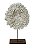 Pedestal Decorativo Coral Branco com Base Marrom - Imagem 2