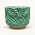 Cachepô Decorativo com Folhagens em Relevo Verde - Imagem 1