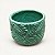 Cachepô Decorativo com Folhagens em Relevo Verde - Imagem 2