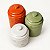 Conjunto com 3 Potes Decorativos com Tampa e Relevo - Imagem 2