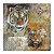 Quadro Canvas Marrom Tigre 60Cm - Imagem 2