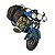 Enfeite Motocicleta Chopper Azul em Metal - Imagem 2